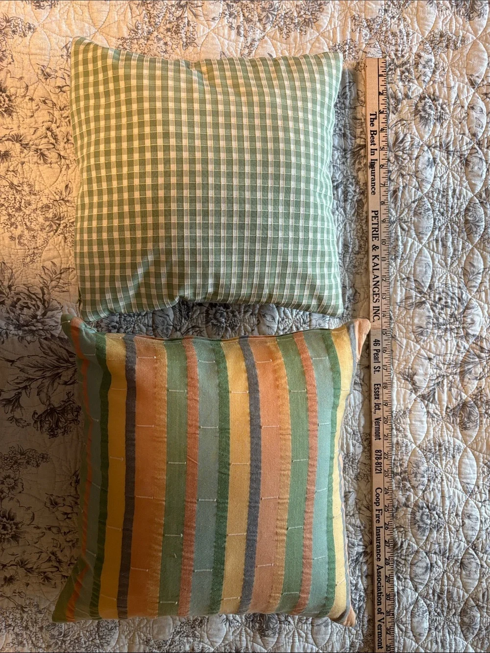 Pair of Colorful Decorative Throw Pillows - Yellow, Green, Teal